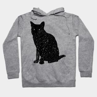 Black Square Cat with Triangles Hoodie